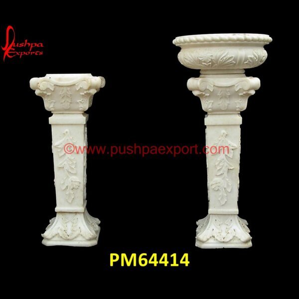 Handmade White Stone Carved Planter PM64414 stone patio planters,stone planters indoor,stone planters large,stone urns for garden,white marble planter,marble urn,stone pot,black marble planter,black marble urn,blue marble ur.jpg