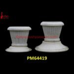 White Stone Carved Outdoor Garden Planter