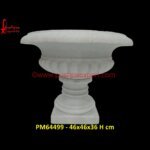 Carving White Marble Planter