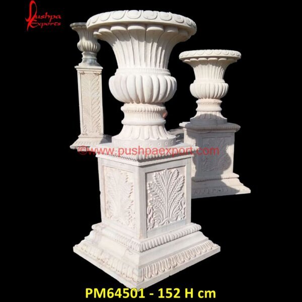 Carved Handmade Sandstone Planter PM64501 - 152 H cm marble urn,stone pot,black marble planter,black marble urn,blue marble urn,cast stone planter.jpg