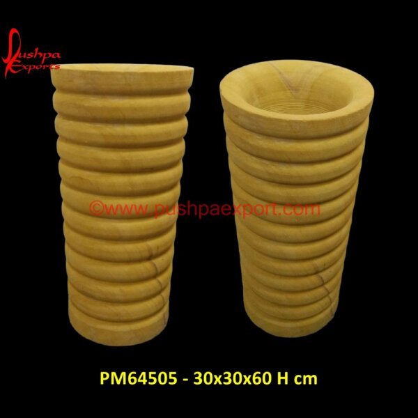 Handicraft Sandstone Cylindrical Planter PM64505 - 30x30x60 H cm blue marble urn,cast stone planter,granite stone pots,large natural stone planters.jpg