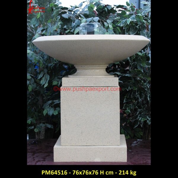 Mint Sandstone Pot PM64516 - 76x76x76 H cm - 214 kg stone urns planters,tall stone planters,travertine planter,unique stone planters,unique stone urns,white marble urn.jpg