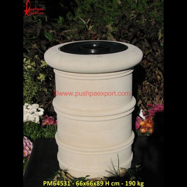 Outdoor Cylindrical Planter PM64531 - 66x66x89 H cm - 190 kg large outdoor stone planters,large stone flower pots.jpg