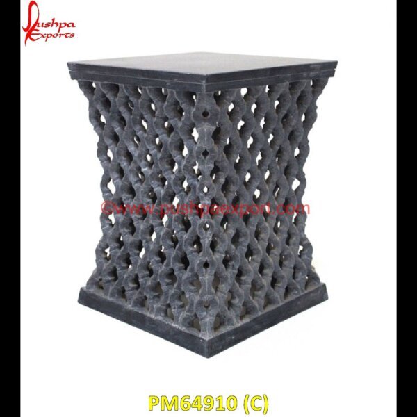 PM64910 (C) stone outdoor stool,marble stool side table,black marble stool,white stone stool,marble stool,white stone in stool.jpg