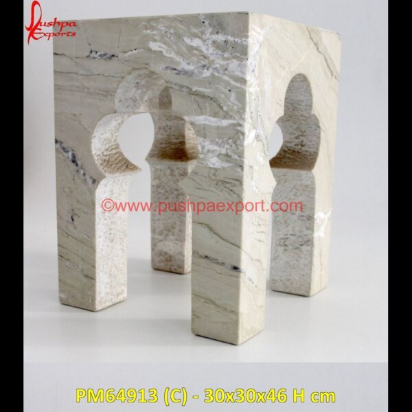 PM64913 (C) - 30x30x46 H cm black marble stool,white stone stool,marble stool,white stone in stool,white marble chowki,marble stool table.jpg