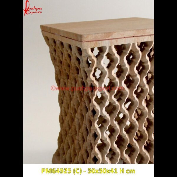 PM64925 (C) - 30x30x41 H cm marble stool table,marble vanity stool,stone outdoor stool,marble stool side table,black marble stool,white stone stool.jpg