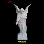 Handmade White Stone Angel Statue