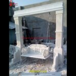 White Marble Carved Swing