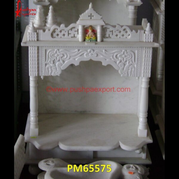 White Marble Stone Pooja Mandir PM65575 marble pooja temple,marble singhasan,marble stand for mandir,marble stone pooja mandir,marble stone temple,marble stone temple design,marble temple design,marble temple for house,m.jpg