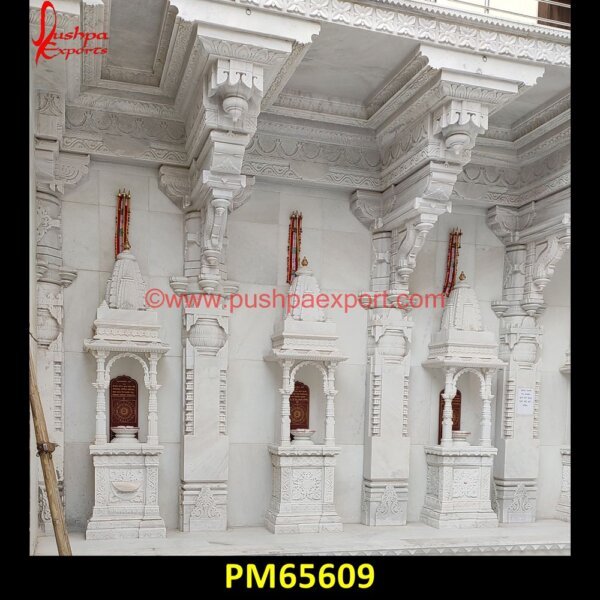 Pooja Mandir Of White Marble Stone PM65609 white marble singhasan,white marble temple,white marble temple for home,white stone mandir,marble mandir,marble mandir for home,marble temple,marble temple home,stone temple,5 feet.jpg