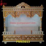 Painted White Marble Mandir