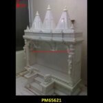 White Marble Stone Pooja Mandir For Home