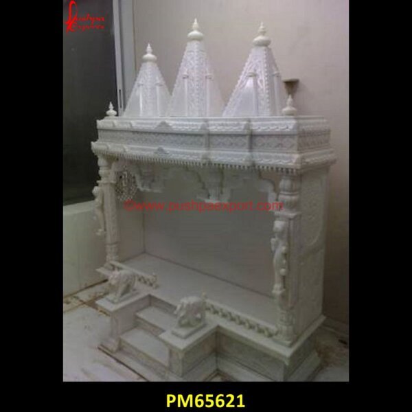 White Marble Stone Pooja Mandir For Home PM65621 big marble temple,big marble temple for home,black marble temple,black stone mandir,buy marble mandir online,buy marble temple,buy marble temple for home,designer marble temple for.jpg