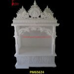 White Marble Pooja Mandir For House