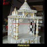 Golden Color Marble Mandir