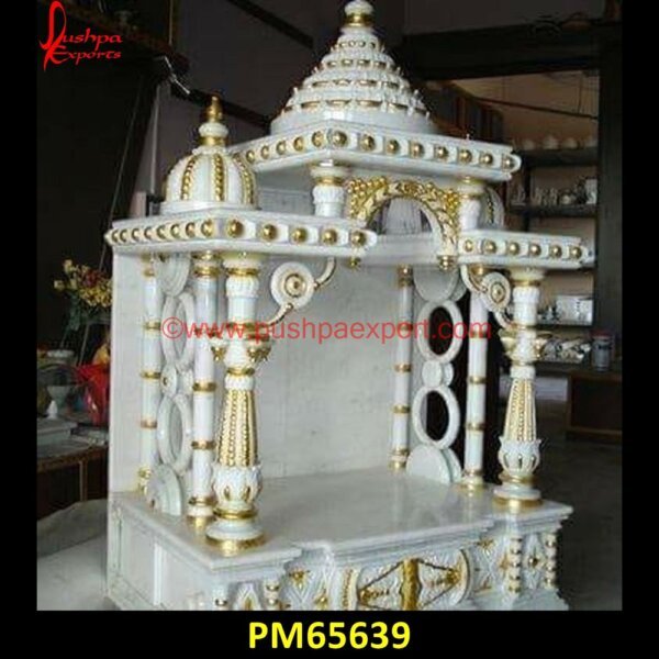 Golden Color Marble Mandir PM65639 makrana marble mandir,makrana marble temple,makrana white marble mandir,mandir for home marble,mandir white marble,marble big temple,marble buddha temple,marble devghar,marble god.jpg