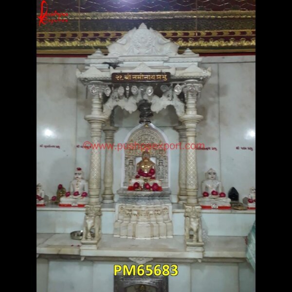 Marble Stone Pooja Mandir For Home PM65683 sangmarmar mandir,simple marble singhasan,small marble temple,stone garden temple,stone home temple,stone mandir,stone mandir for home,stone pooja mandir,temple pink marble,the mar.jpg