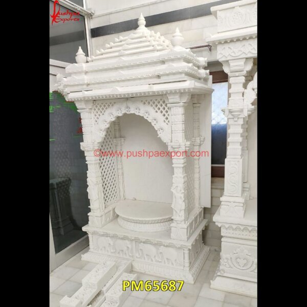 Pooja Temple Of Natural White Marble PM65687 stone home temple,stone mandir,stone mandir for home,stone pooja mandir,temple pink marble,the marble temple,the stone temple,white marble home mandir,white marble mandir,white mar.jpg