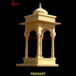 Yellow Sandstone Pooja Mandir