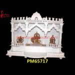 Pooja Mandir Of White Stone