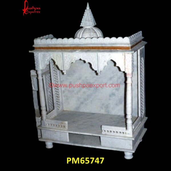 Pooja Temple Of White Marble Stone PM65747 marble mandir with door,marble pooja,marble pooja ghar,marble pooja mandir,marble pooja mandir with doors,marble pooja room,marble pooja temple,marble singhasan,marble stand for ma.jpg