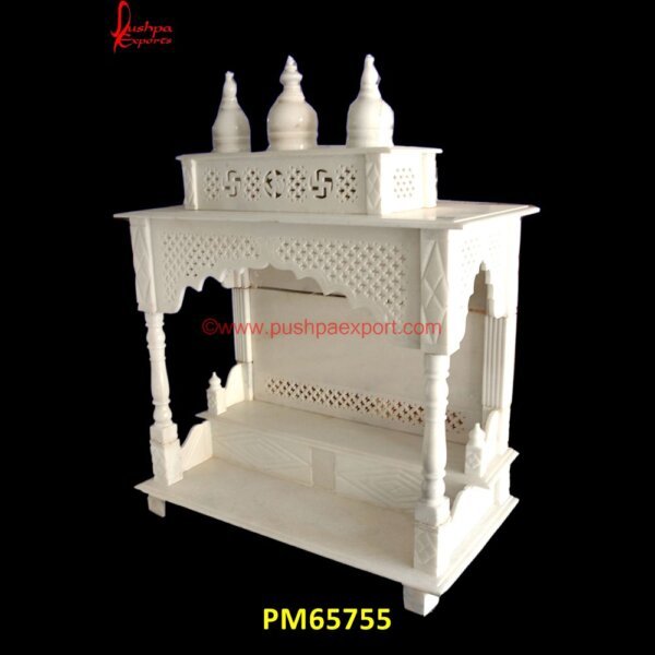 Carved Natural White Marble Mandir For Home PM65755 marble stand for mandir,marble stone pooja mandir,marble stone temple,marble stone temple design,marble temple design,marble temple for house,marble temple in home,marble temple ma.jpg