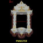 White Stone Mandir For Home