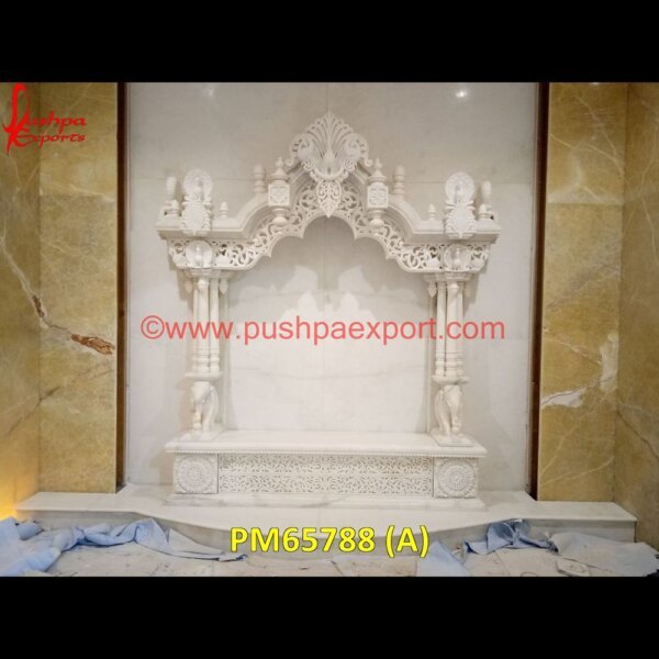 Carved White Marble Mandir For Pooja Ghar PM65788 (A) home marble mandir,home temple stone,house marble temple,how to clean marble mandir,how to make marble temple,indoor marble mandir,italian marble mandir,italian marble pooja room,l.jpg