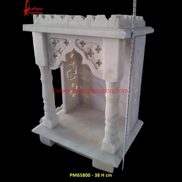 Marble Engraved Pooja Temple PM65800 - 38 H cm marble pooja,marble pooja ghar,marble pooja mandir,marble pooja mandir with doors,marble pooja room,marble pooja temple,marble singhasan,marble stand for mandir,marble stone pooja.jpg