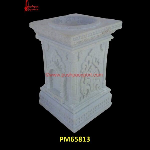 Natural White Marble Tulsi Pot PM65813 marble tulsi kyara,marble tulsi planter,marble tulsi pot,marble tulsi pot design,marble tulsi pot in bangalore,marble tulsi pot online india,marble tulsi pot price,small marble tul.jpg