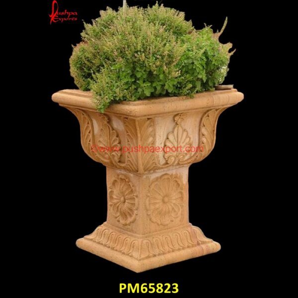 Natural Sandstone Tulsi Pot PM65823 tulsi gamla marble,tulsi marble pot,tulsi pot marble,tulsi pot stone,which pot is best for tulsi plant,white marble tulsi pot,marble pot for tulsi plant,marble tulsi pot in hyderab.jpg