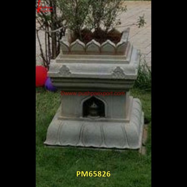 Natural Stone Tulsi Planter PM65826 tulsi pot stone,which pot is best for tulsi plant,white marble tulsi pot,marble pot for tulsi plant,marble tulsi pot in hyderabad,marble tulsi pot manufacturer,natural stone tulsi.jpg