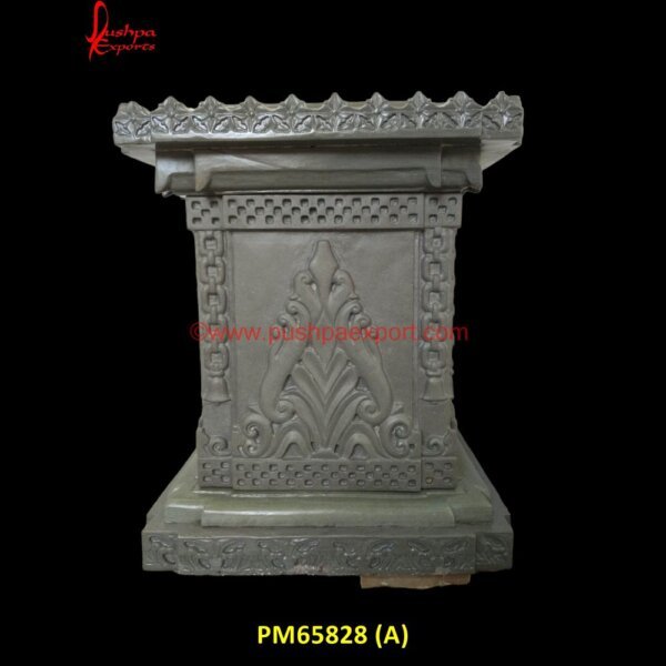 Grey Stone Tulsi Pot PM65828 (A) marble pot for tulsi plant,marble tulsi pot in hyderabad,marble tulsi pot manufacturer,natural stone tulsi pot,stone tulsi kyara,tulsi pot in granite,marble pot for tulsi,marble st.jpg