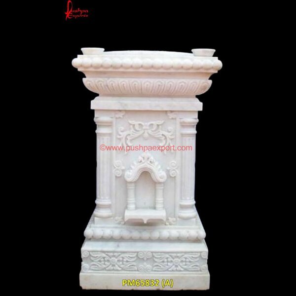 White Marble Stone Tulsi Planter PM65832 (A) marble tulasi kota online,marble tulasi kota price,marble tulsi gamla,marble tulsi katte,marble tulsi kyara,marble tulsi planter,marble tulsi pot,marble tulsi pot design,marble tul.jpg