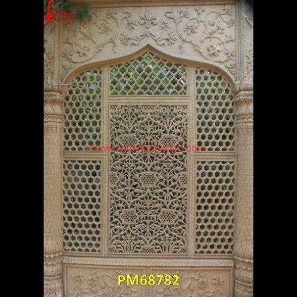 Design Carved Sandstone Jali PM68782 sandstone jali,red stone jali,red sandstone jali,modern stone jali design,mint stone jali design,marble stone jali,marble jali work,marble jali railing,marble jali price,marble jal.jpg