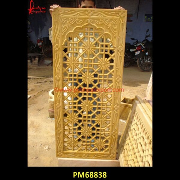 Yellow Jaisalmer Stone Carved Jali PM68838 stone jali wall,stone jali railing,stone jali price,stone jali in jaipur,stone jali for elevation,stone jali design,stone jali,stone elevation jali,sandstone jali price,sandstone j.jpg