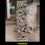 Modern Sandstone Leaf Carving Jali