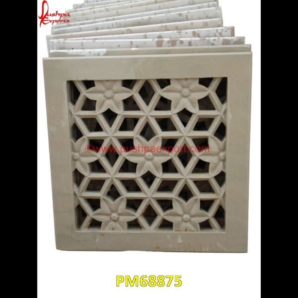 Flower Carved Stone Jali Work PM68875 stone jali 3d model,stone carving jali,sikandra stone jali,pink stone jali,pink marble jali,outdoor stone jali,marble jali screen,marble jali partition,marble jali manufacturer,mar.jpg