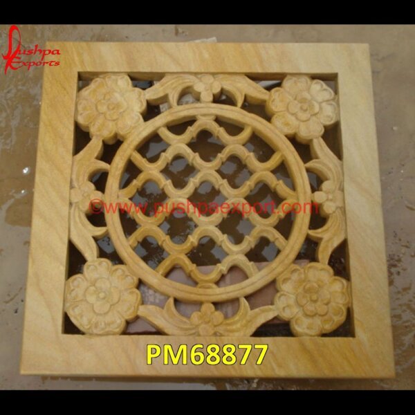 Yellow Stone Carved Jali PM68877 sikandra stone jali,pink stone jali,pink marble jali,outdoor stone jali,marble jali screen,marble jali partition,marble jali manufacturer,marble jali india,marble jali antique,lime.jpg