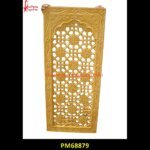 Flower Carved Yellow Jaisalmer Stone Jali