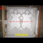 Carved Natural White Marble Window Screen