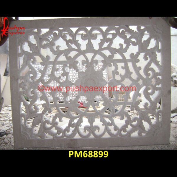 Flower And Leaf Carved White Marble Jali PM68899 marble partition wall,marble partition,black marble screen,limestone screen,stone jali work,stone jali wall,stone jali railing,stone jali price,stone jali in jaipur,stone jali for.jpg