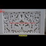 Peacock Face Carved Marble Screen