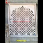 Carved Design White Marble Screen