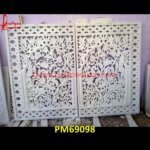 Natural White Marble Carved Jali