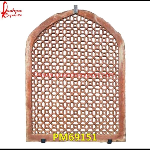 Pink Sandstone Carving Wall Jali PM69151 design of stone jali,white marble screen,stone screens,stone screen wall,stone screen door,stone screen,stone partition wall,stone partition,pink marble screen,patio stone screenin.jpg