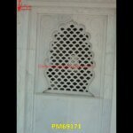 Design Carved White Marble Wall Screen