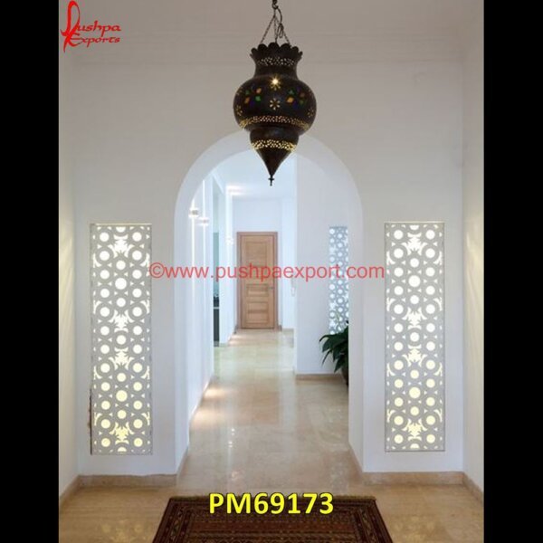 Round Pattern Carved White Marble Wall Jali PM69173 stone jali,stone elevation jali,sandstone jali price,sandstone jali design,sandstone jali,red stone jali,red sandstone jali,modern stone jali design,mint stone jali design,marble s.jpg