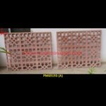 Natural Carved Pink Sandstone Screen