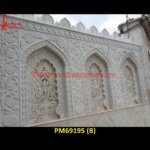 White Marble Carved Wall Jali